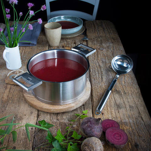 Warm Beet and Potato Cream Soup