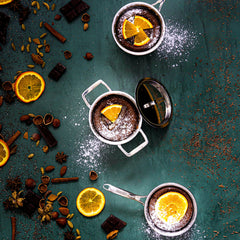 Chocolate fondant with candied orange