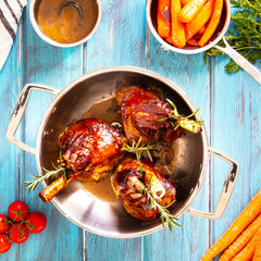 Confit Lamb shank with rosemary and tender carrots