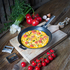 Zucchini tomato omelet