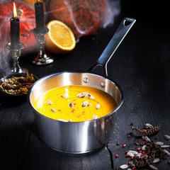 Pumpkin, carrot, and orange soup