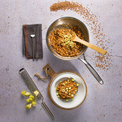 Vegetarian Risotto with Einkorn and Romanesco Cabbage