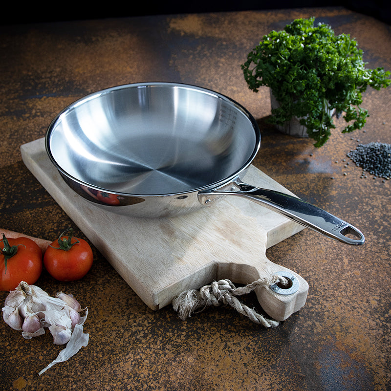 Stainless Chef's pan - Fixed Castel'Pro - Castel'Pro by CRISTEL