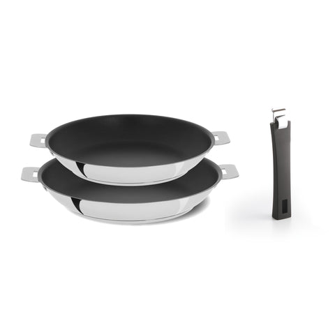 Cristel Mutine Evolution 3 Saucepan + 1 Removable Handle Set