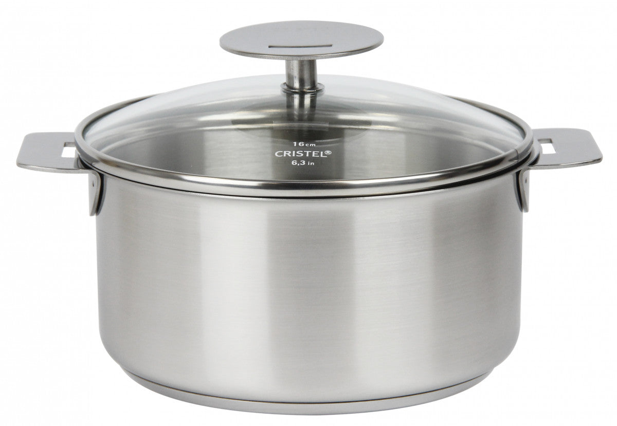 Cristel Mutine Detachable 1.5-Quart Saucepan With Domed Glass Lid