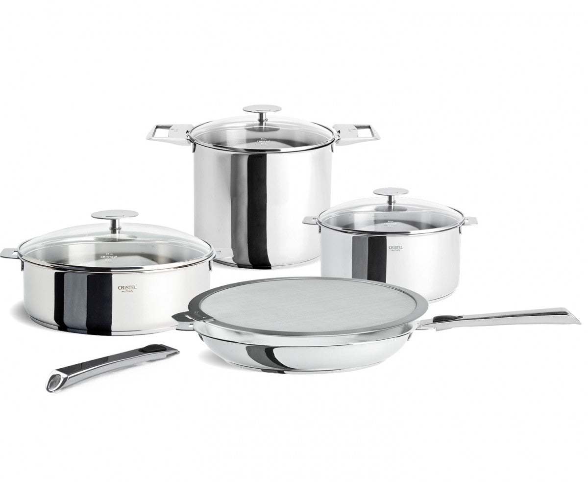  Pots and Pans Set with Detachable Handle - 12 Pcs