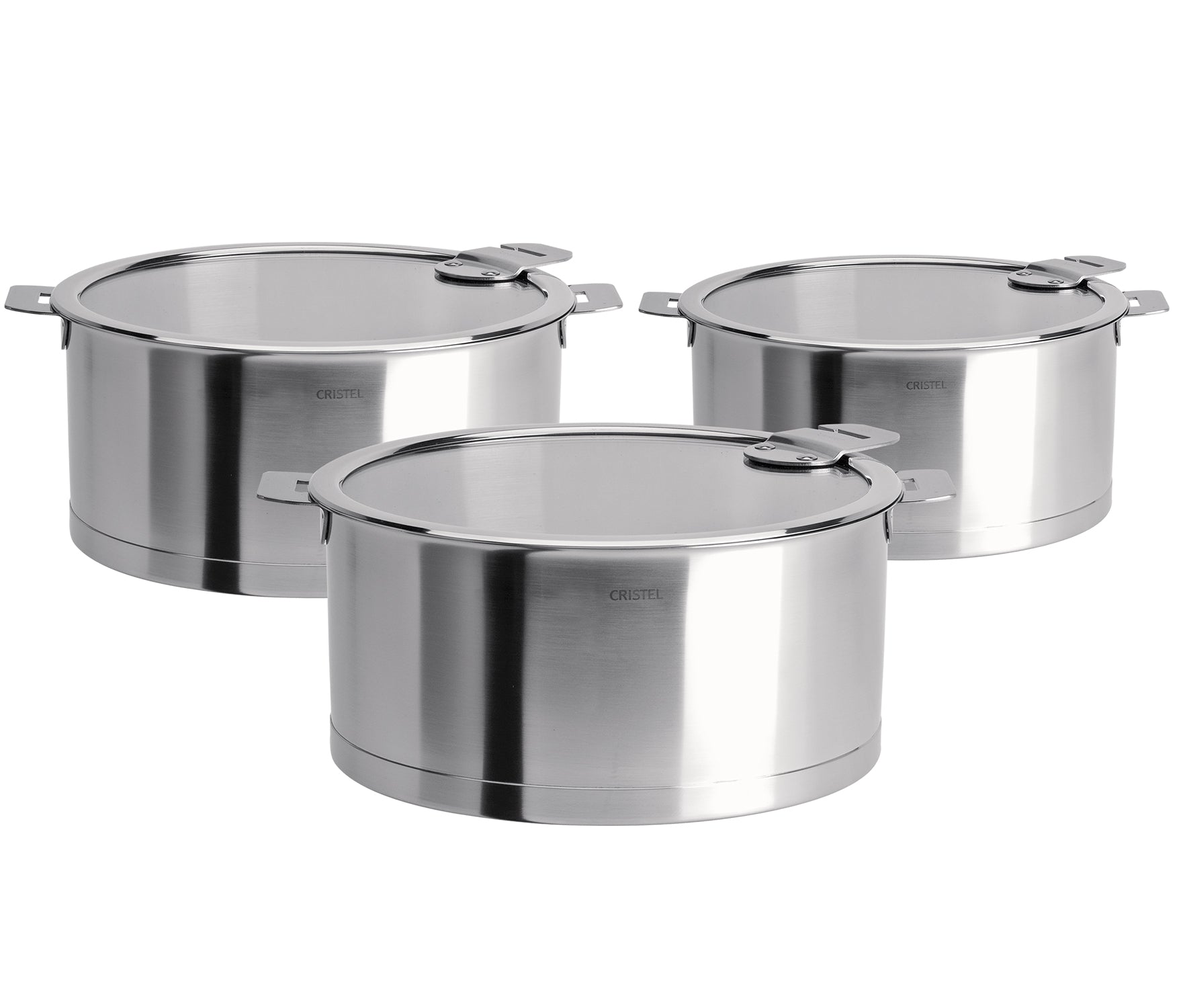 Cristel Strate 18/10 Stainless Steel 13 Piece Cookware Set with Removable  Handles 